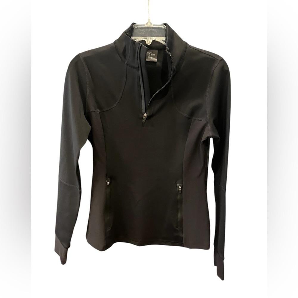 EUC ZYIA Black Fitted Flight Jacket Size S